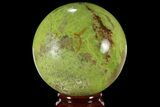 Polished Green Opal Sphere - Madagascar #95864-1